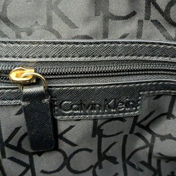 Calvin Klein Ck Must Monogram Recycled Crossbody Bag In Brown Black . Great Cond - Picture 10 of 14